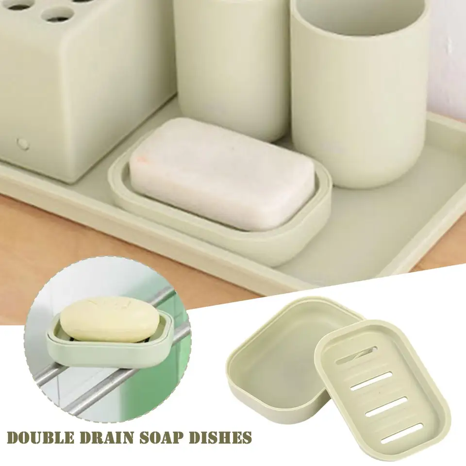 Portasapone Bianco Con Coperchio - Contenitore Da Viaggio Portatile Per Sapone - Per Bagno E Bar - 3
