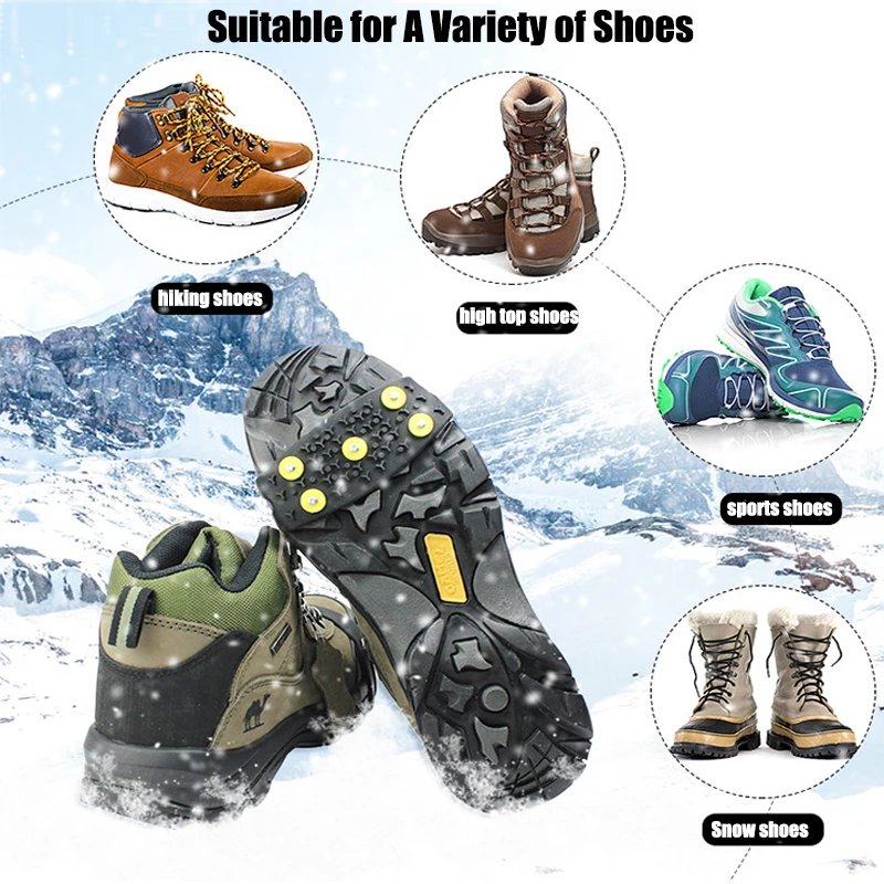 Grijpers Sneeuwgrepen Winterschoenen Laarzen Riem Metalen Spikes Studs Universeel kopen vanaf een prijs van 19