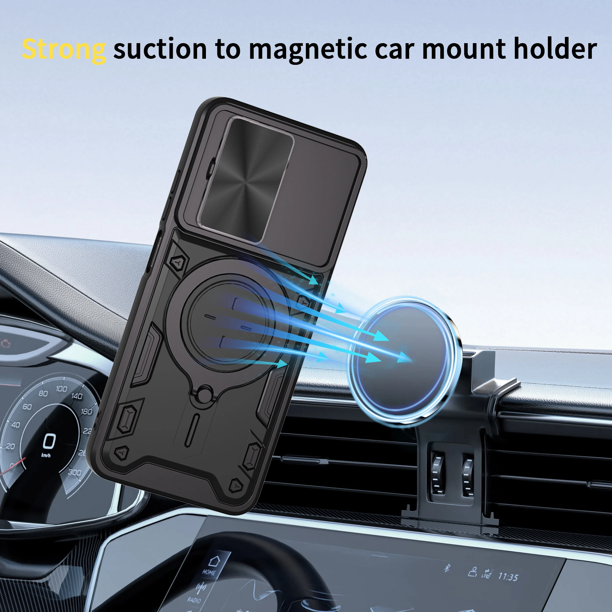 Premium Slide Camera Ring Stand Protective Case for Enhanced Durability and Style – Global Edition