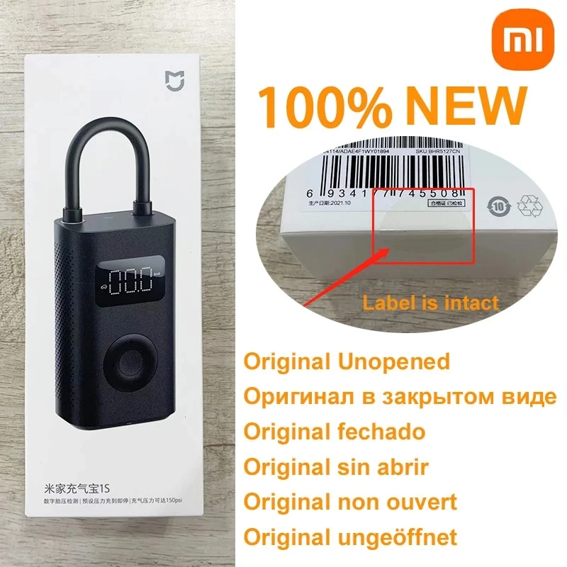 Xiaomi Mijia Portable Electric Air Compressor 1s Led Multitool Air