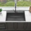 33"" X 22"" X 9"" Drop In Single Bowl Kitchen Sink With 18 Gauge 304 Stainless Steel Black Finish Ht3322S-9-B (Sink Only) 1