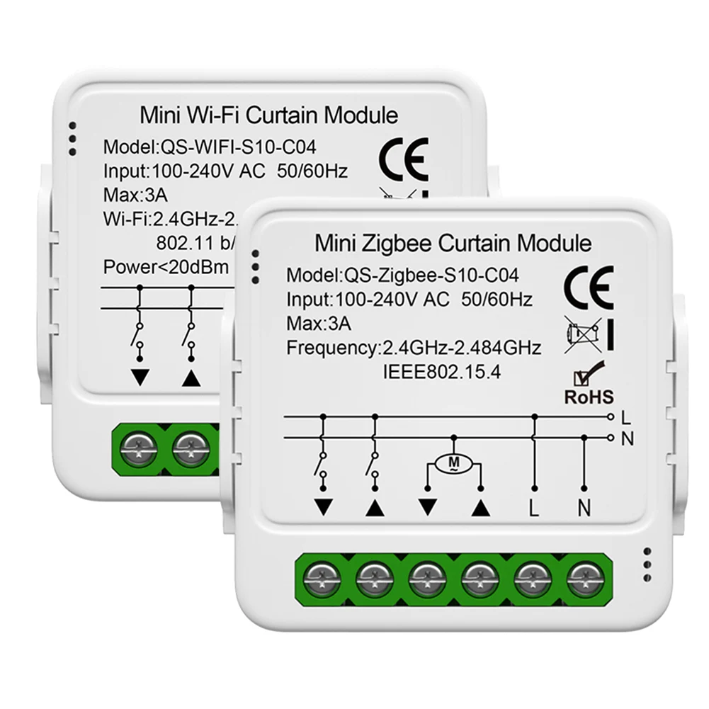 

Модуль переключателя для штор ZigBee Smart, модуль дистанционного управления для рулонных жалюзи, затвора, приложения Smart Life