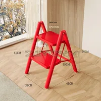 2-3 Step Ladder Folding Ladder Small Steel Step Stool Household Office Portable Herringbone Ladder With Wide Anti-Slip Pedal 3