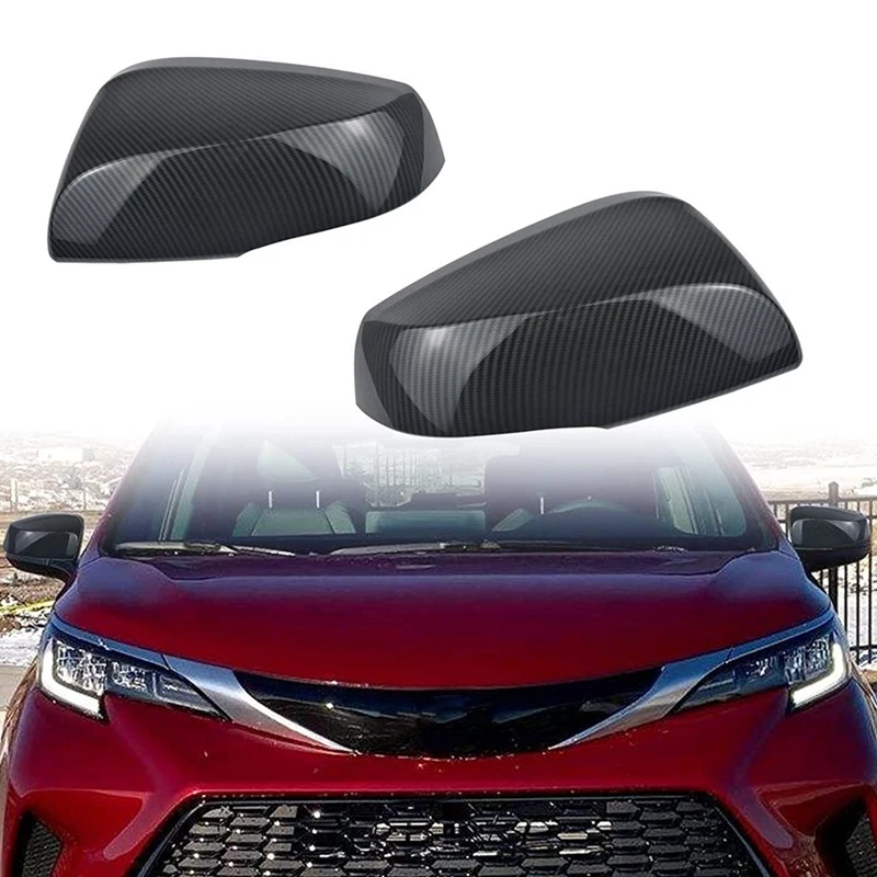 

Автомобильное боковое зеркало заднего вида, крышка, отделка, наклейка, рамка для Toyota Sienna 2021 2022 Rav4 2019 +