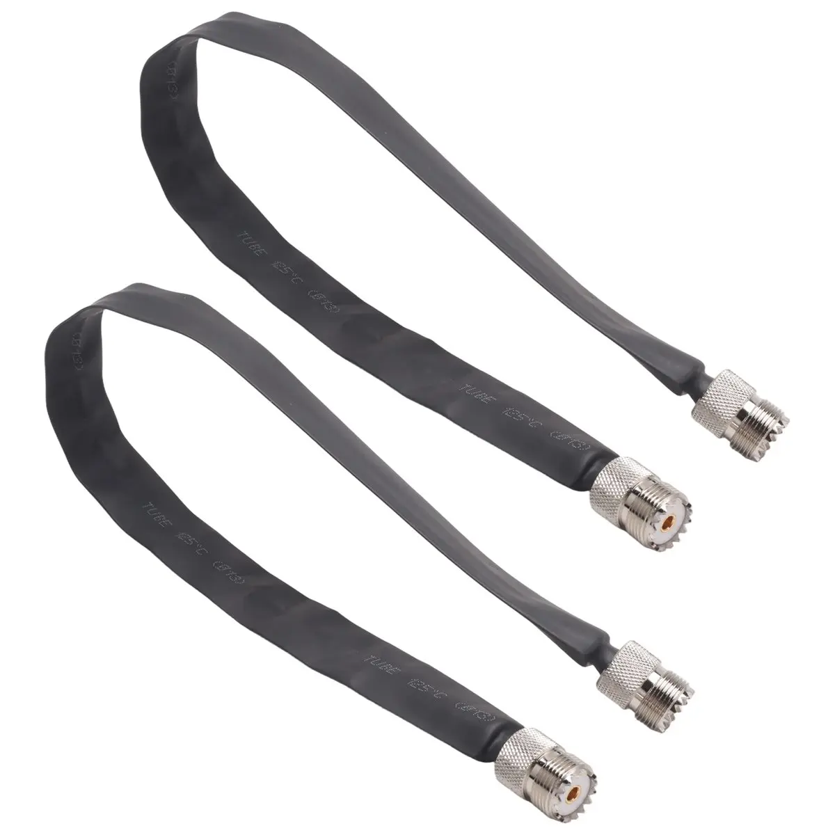 ABGN 2팩 40cm 동축 케이블 창문/문 통과형 플랫 케이블, SO239 UHF 암-암, 50옴