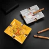 CIGARLOONG Ceramic Cigar Ashtray 4 Cigar Slots Bottom Non-Slip Home Decorations Multicolor Cigar Holder Tray CLG-23JX1 1