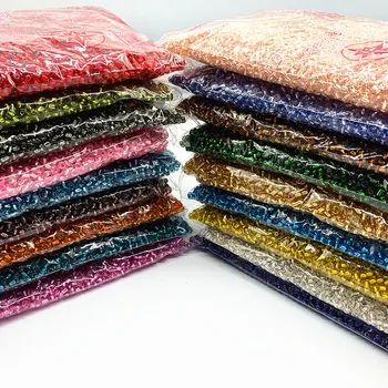 주얼리 제작 액세서리용 DIY 팔찌 비즈, 실버 라인 참 유리 시드 비즈, 450g/백, 2mm, 3mm, 4mm 효과