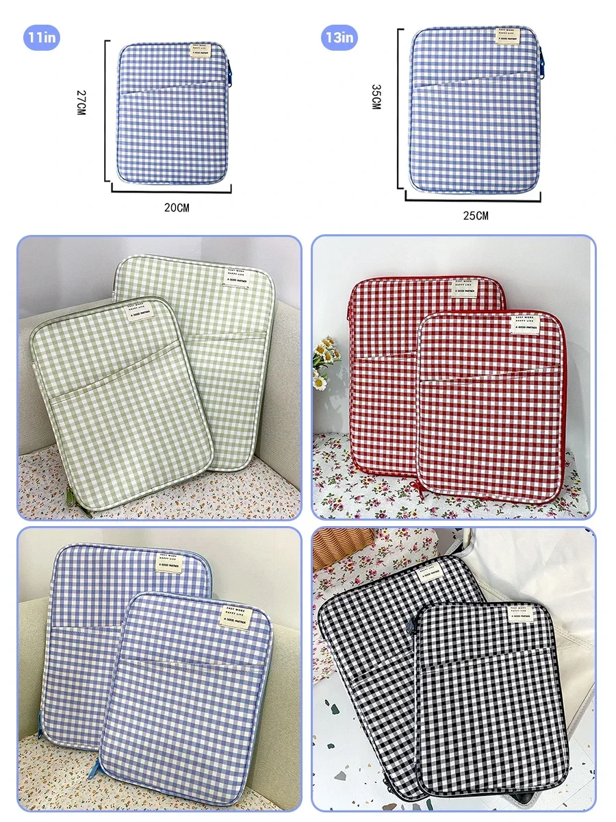 Tablet Sleeve Bag 7.9-12.9 inch Handbag Case For iPad Pro Samsung Xiaomi Sleeve Bag Cover Shockproof Pouch Multi Pockets 3