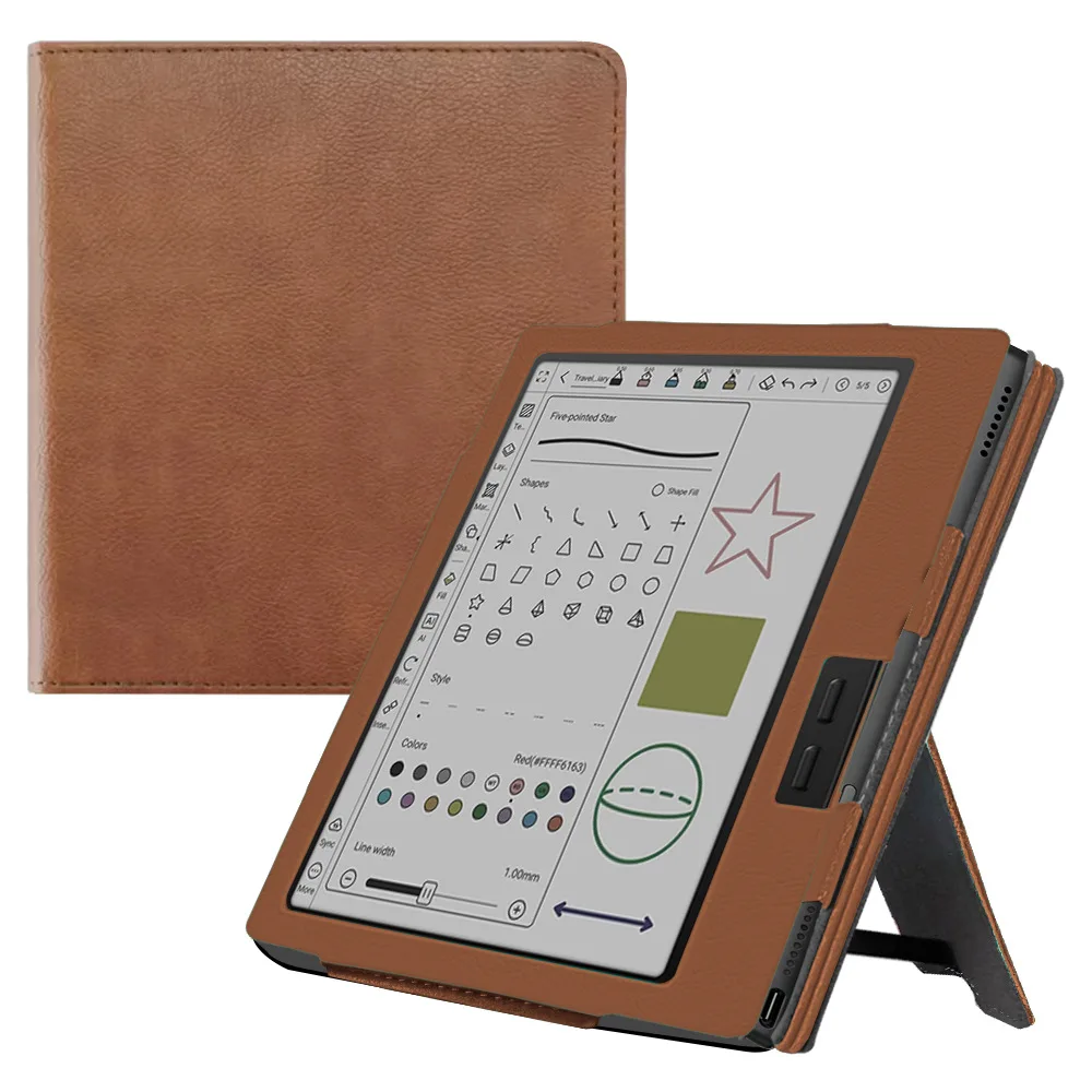 Premium 7-Inch PU Leather Tablet Case with Built-in Stand & Hand Strap