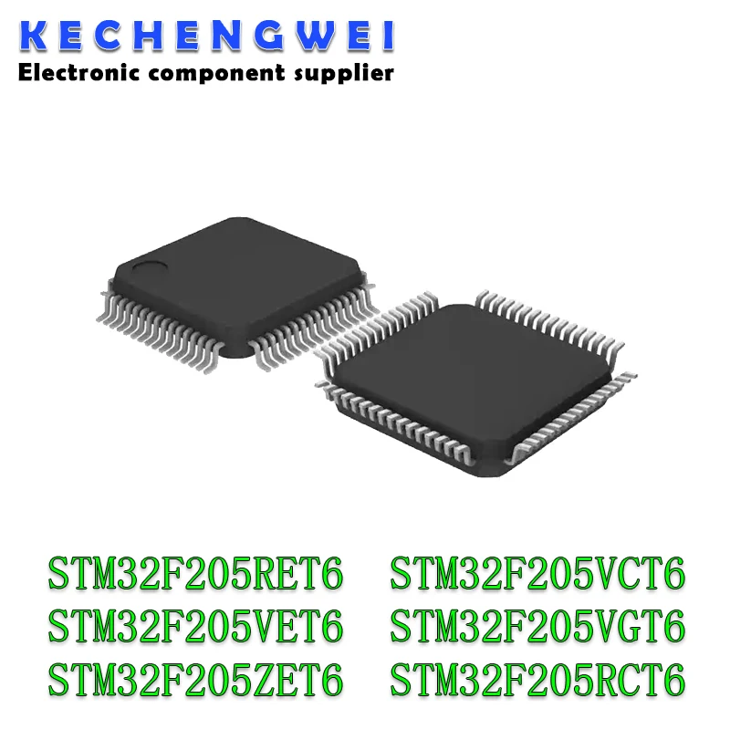 

1 шт./лот STM32F205RCT6 STM32F205RET6 STM32F205VCT6 STM32F205VET6 STM32F205VGT6 STM32F205ZET6 QFP-64