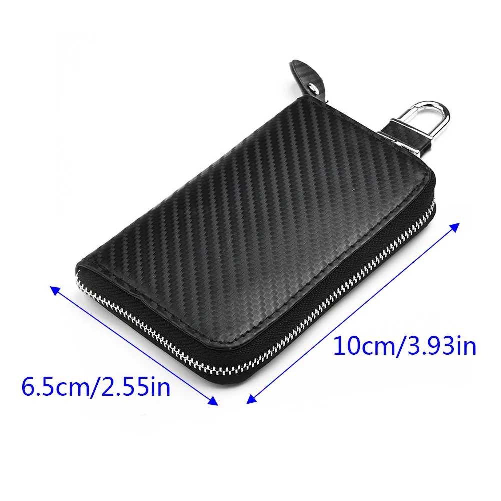 

Keyless Key Case PU Leather Parts Pouch 1 Pcs RFID 10x6.5x3cm Bag Black Blocker Blocking Cage Decor Faraday Fob