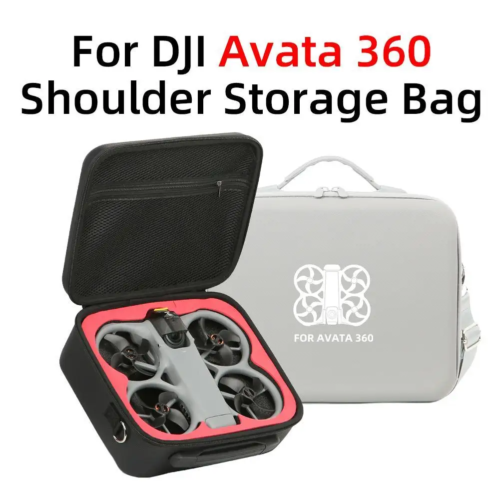 DJI Avata 360용 휴대용 케이스, PU 쉘 + EPE 라이너, DJI RC-N3/RC 2 컨트롤러 및 액세서리용