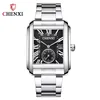 CHENXI 8216 Quartz Watches Fashion Simple Business Simple Silvery Stainless Steel Strap Wristwatches for Men 5
