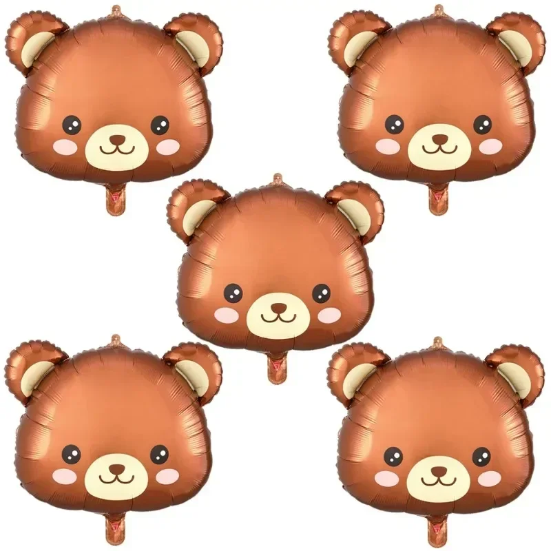 삼림 지대 곰 풍선, 다크 브라운 곰 동물 호일 풍선, 정글 사파리 테마, 생일 ..
