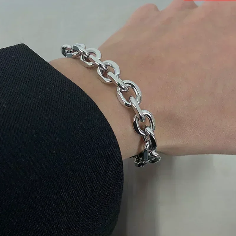 Stainless Steel Bracelet Men Women Chunky Cable Chain Bangles Fashion Edgy Girls Boys Jewelry 2023 New - Image 5