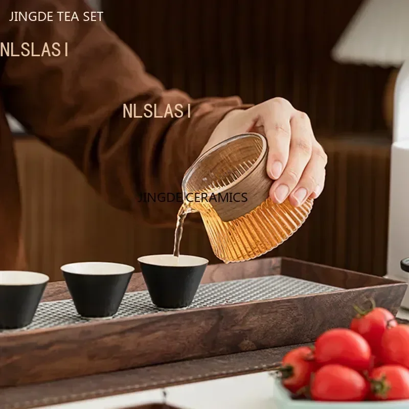 Exquisite Ceramic Outdoor Travel Tea Set One Pot Three Cups Storage Bag Set Portable Tea Pot and Cup Set Zen Tea Infuser