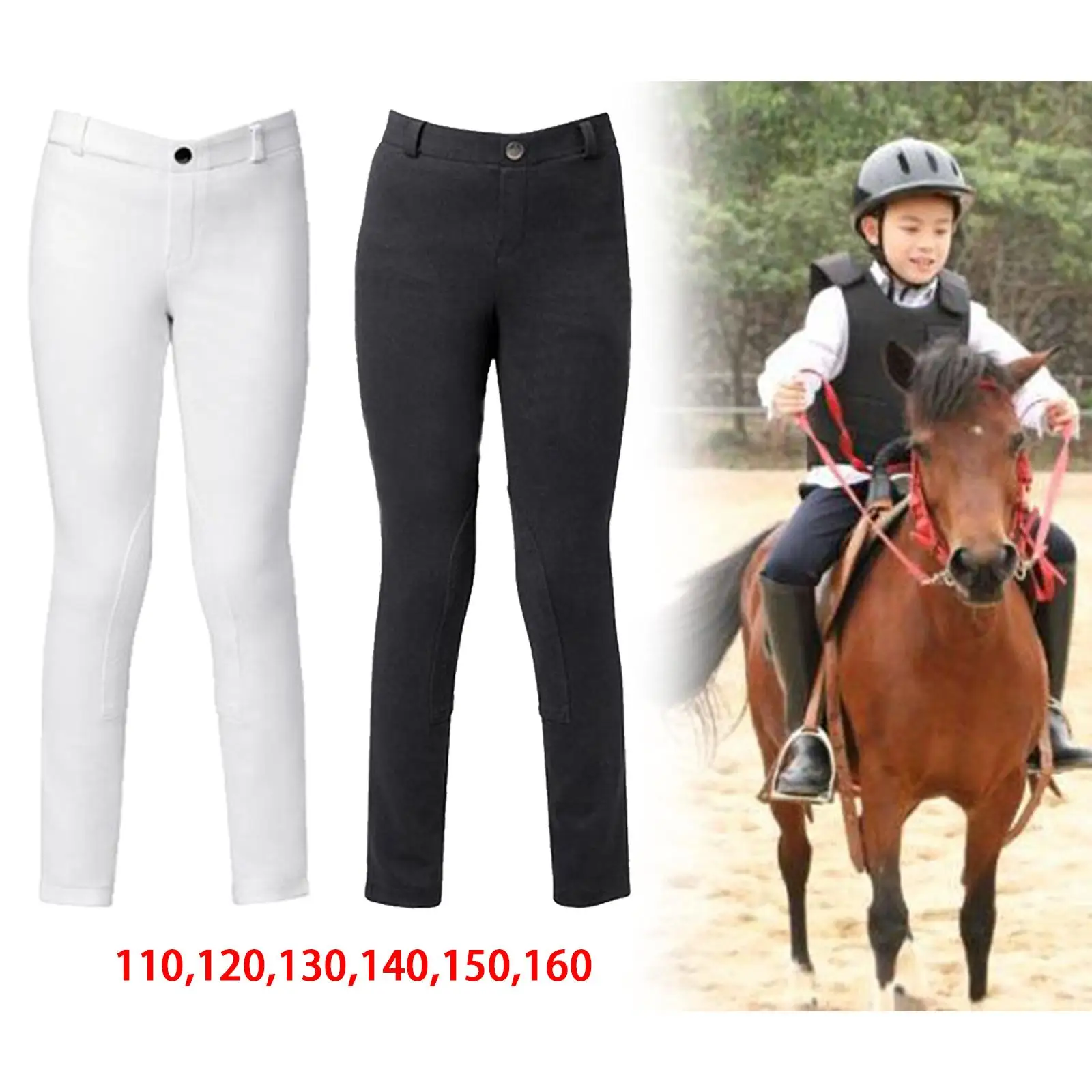 Equestrian Trousers for Children Equestrian Trousers Elastic Cotton Trousers for