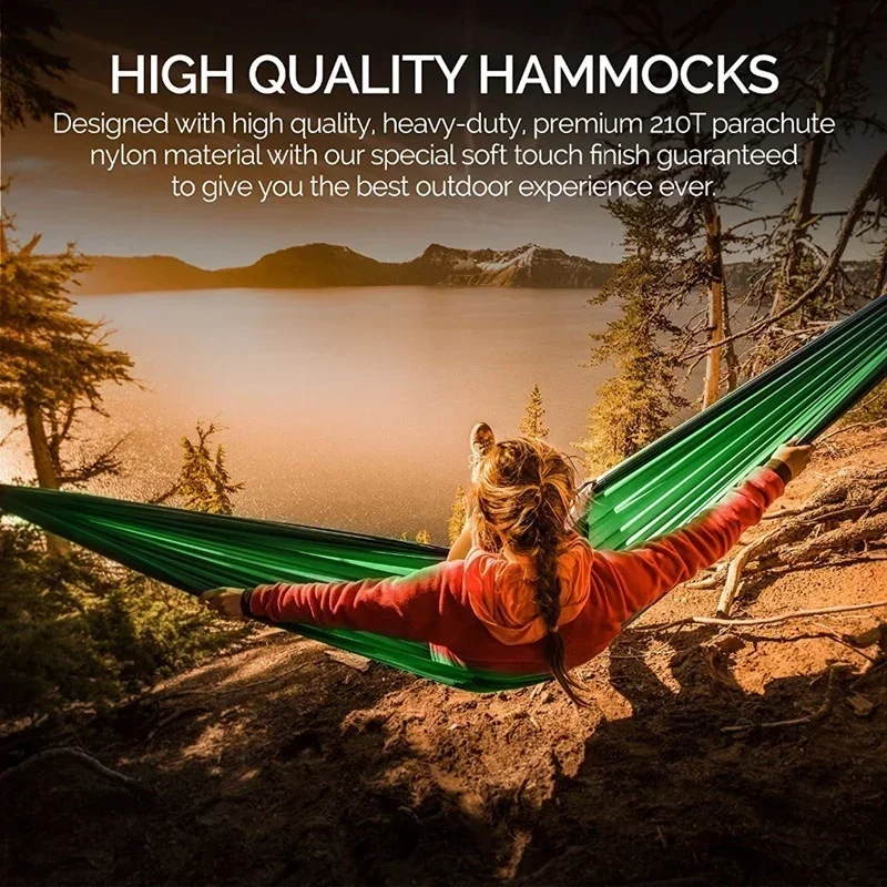 Nylon Hammock For Double Person Outdoor Recreation Swing Camping Ultra Light Portable camping hammock outdoor hammock swing double hammock