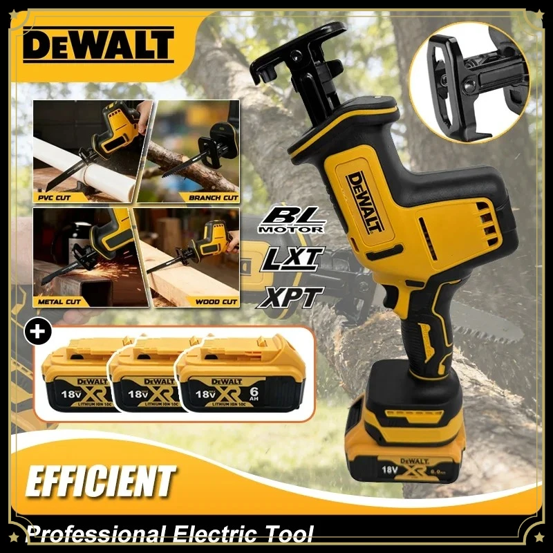 DEWALT 무선 DCS369 MAX* 왕복톱, 한 손으로 사용 가능, 빠른 목재, 금속 및 파이프 절단을 위한 다목적 작업 도구