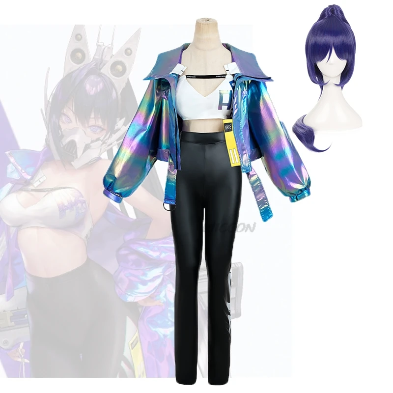 

NIKKE Goddess of Victory Sin Cosplay Costume Women Teacher Marciana Uniform Halloween Carnival Suit with violet wigs
