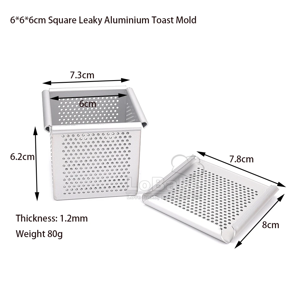 Stampo Per Pane In Alluminio Anodizzato, Quadrato, 6-10 Cm, Antiaderente Con Coperchio – Ideale Per Torte E Toast Fatte In Casa