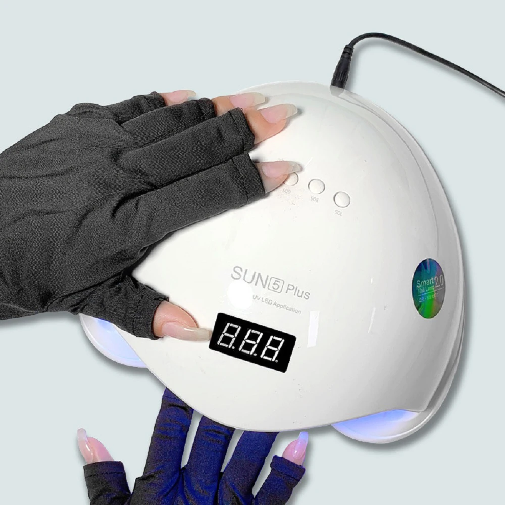 

1Pair Anti UV Radiation Protection Nail Gloves LED Lamp Nail UV Protection Glove Gel Nail Dryer Light Nail Art Equipment