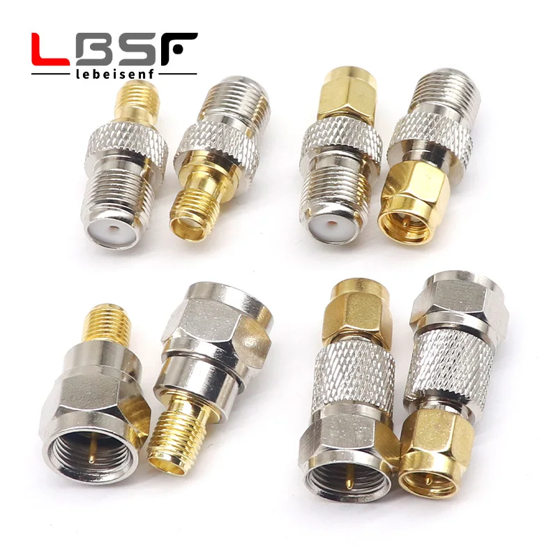 

1pcs Connector RF coaxial coax adapter F Type Female Jack to SMA Male Plug Straight F connector to SMA Connector