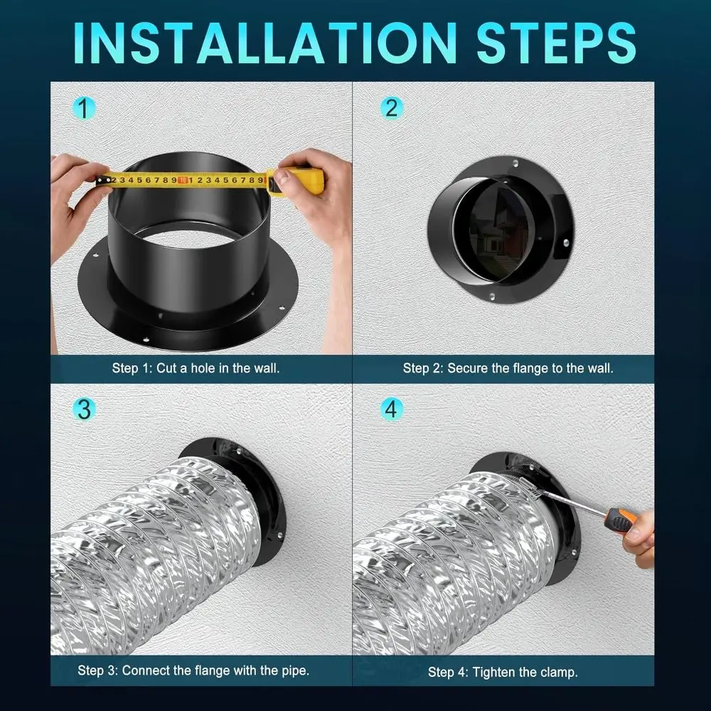 Black Plastic Ventilation Pipe Joint Connector for Air Pipe