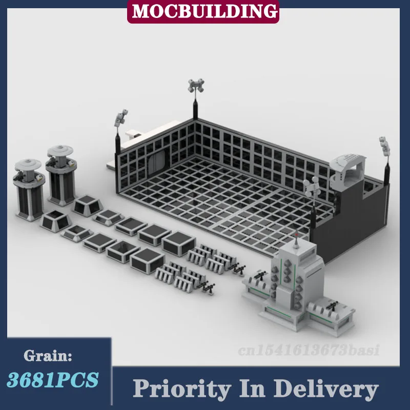 Moc Space Wars Modular Training Camp Model Building Block Assembly Outdoor Corridoio System Collection Series Toy Gift