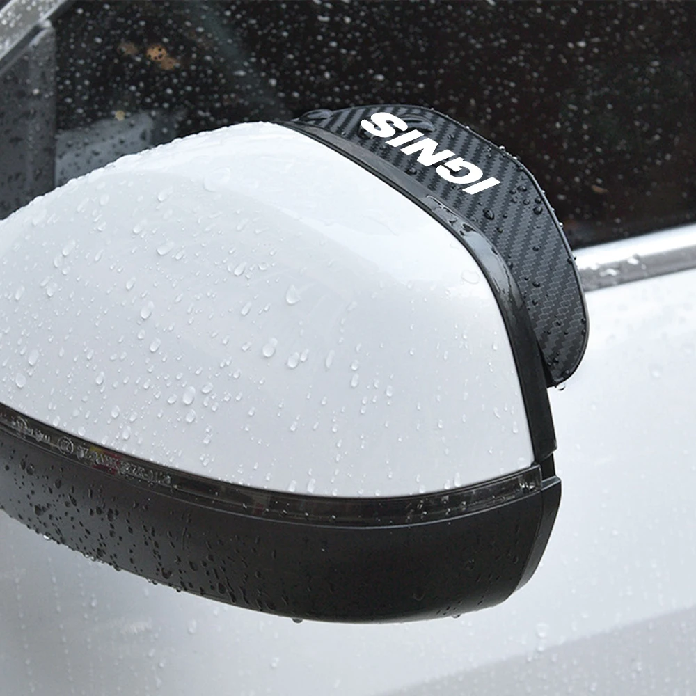 2Pcs car accessoires Awnings Shelters Rearview Mirror Rain Cover Carbon Fiber Side For Suzuki IGNIS sticker Accessories