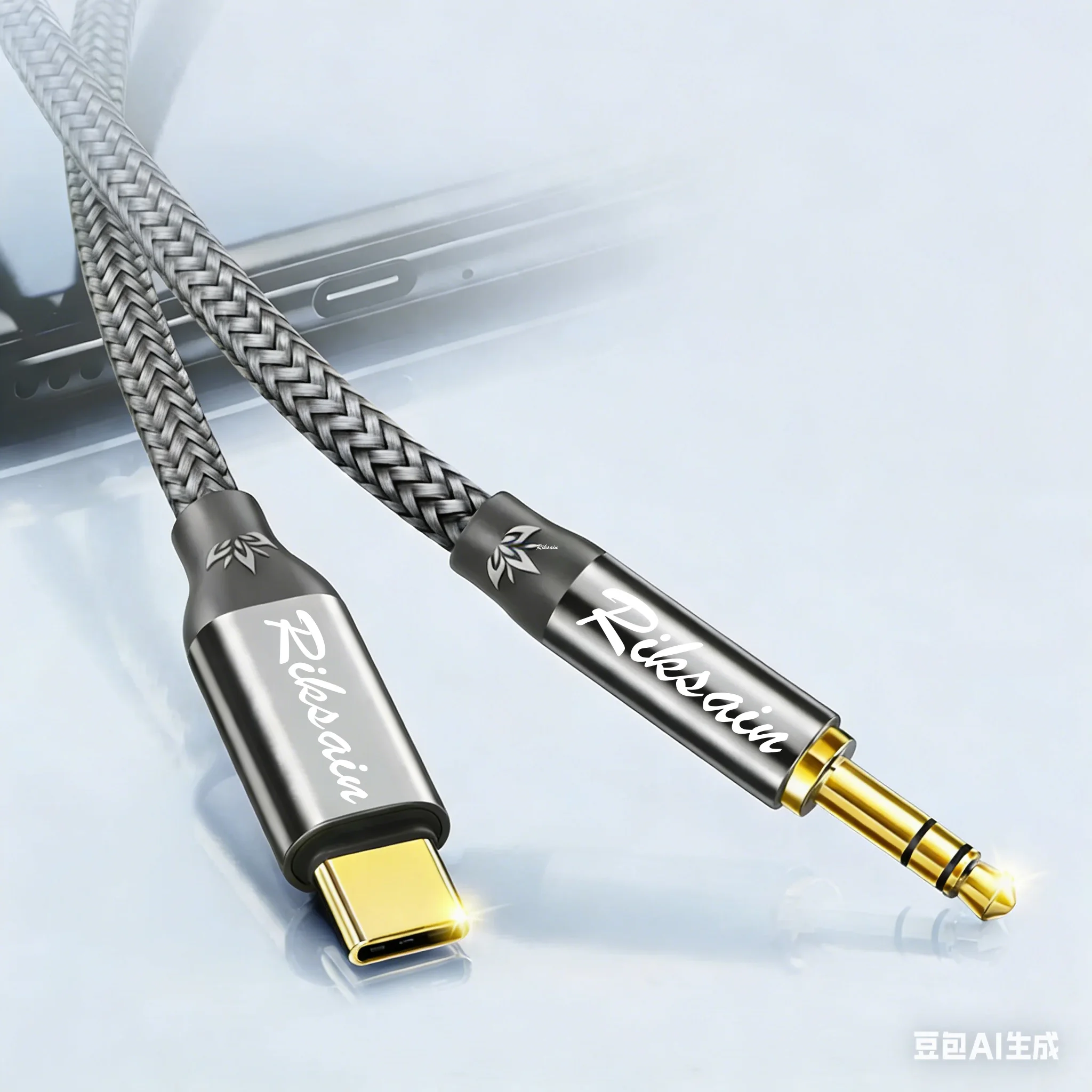 USB C Aux 3.5mm to Type C Audio Cable for Headphone and Car Stereo