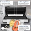 Vakumar VH5186 Kitchen Automatic Commercial Household Food Vacuum Sealer Packaging Machine Include 2 rolls Vacuum packed bags 4
