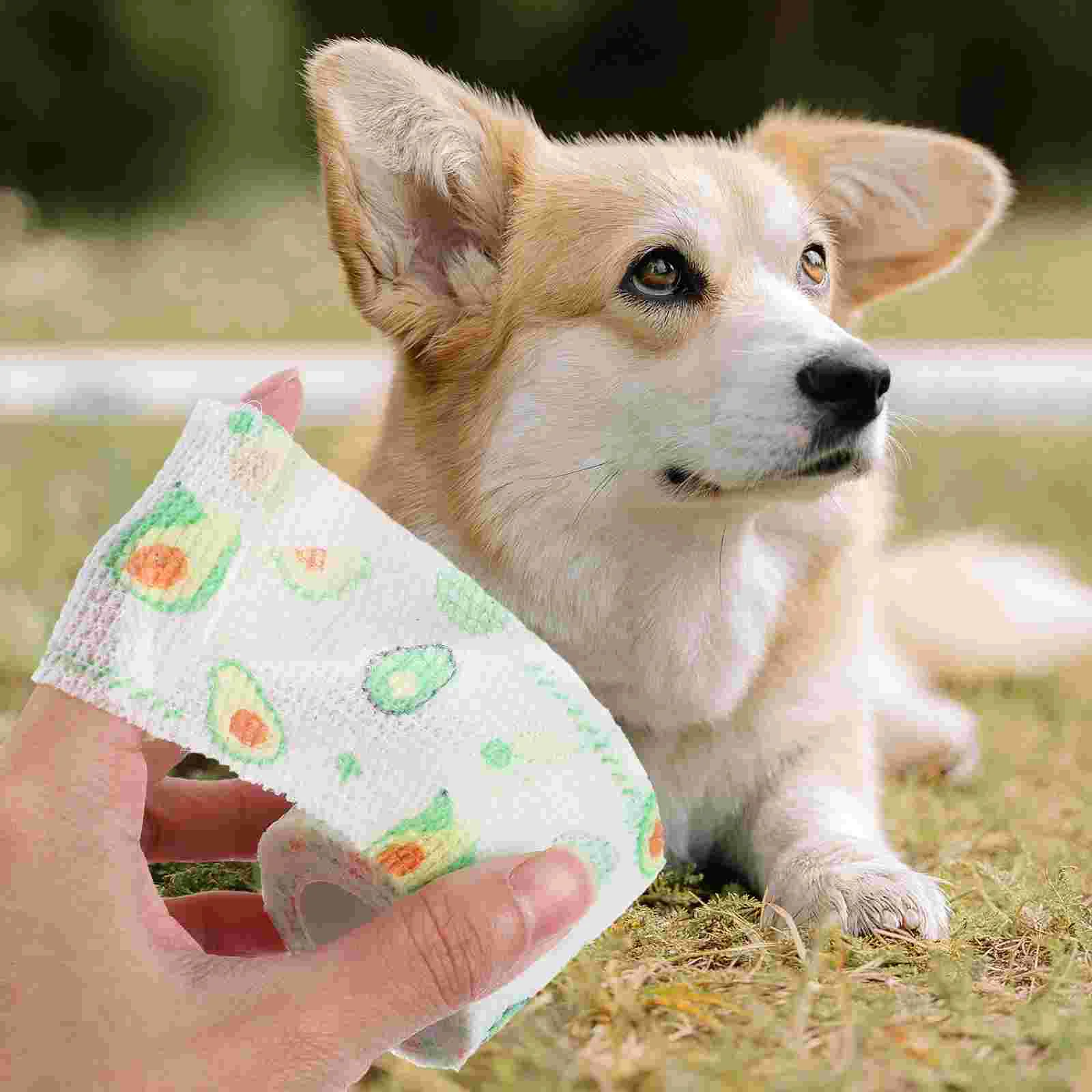 Dog Anti-dirty Tape Animal Bandage Wrap Cat Bandages Wounds Paw No Chew Tail Cover Pet Foot Non-woven Fabric
