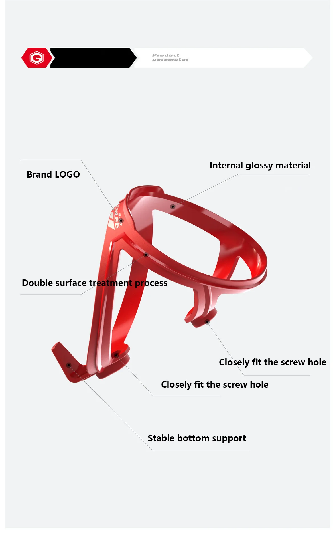 Description Picture 4 of itemBicycle Bottle Cages MTB Road Bike Bicycle Water Bottle Holder Colorful Lightweight Cycling Bottle Bracket Bicycle Accessory