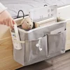Canvas Bedside Hanging Pocket Storage Bag Bedroom Magazine Storage Pouch Diaper Caddy Toy Holder Baby Tissue Box Home Organizer 1