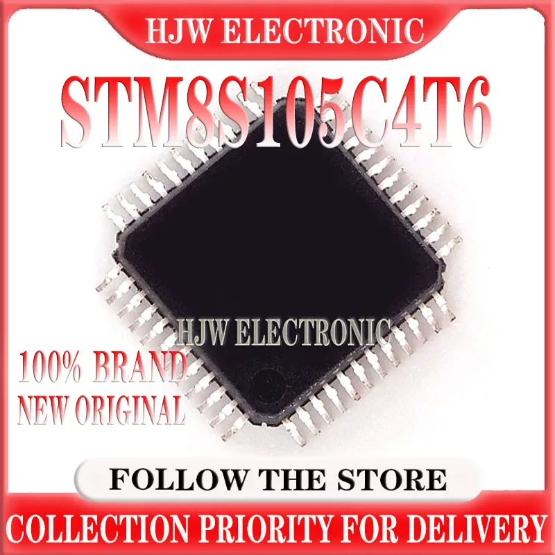

10-100PCS STM8S105C4T6 STM8S105 LQFP-48