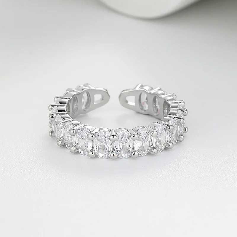 

Zircon Adjustable Women's Ring Japanese and Korean Light Luxury Versatile Ring Valentine's Day Wedding Ring Gift Customizable