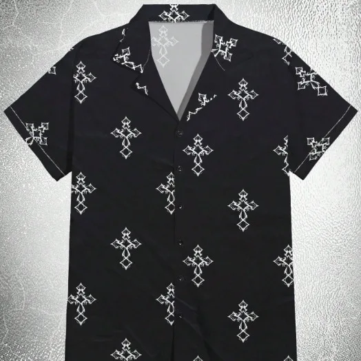 

Летняя тонкая свободная гавайская рубашка в стиле ретро с цветами, пляжный топ с короткими рукавами и принтом