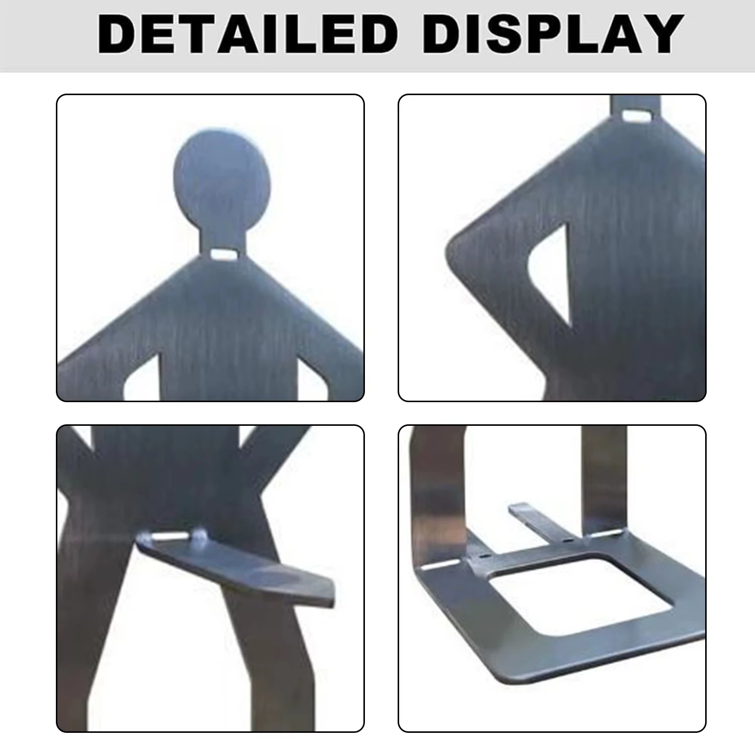 Description Picture 6 of item1/5-piece BBQ Hot Dog Roaster Stainless Steel Rack Humanoid Barbecue Sausage Rack Outdoor Summer Party Picnics Holder BBQ Tools