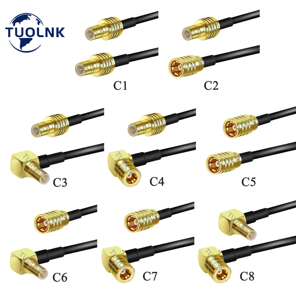 RG174CoaxCableSMBMaletoFemaleRightAngleConnectorCablefor