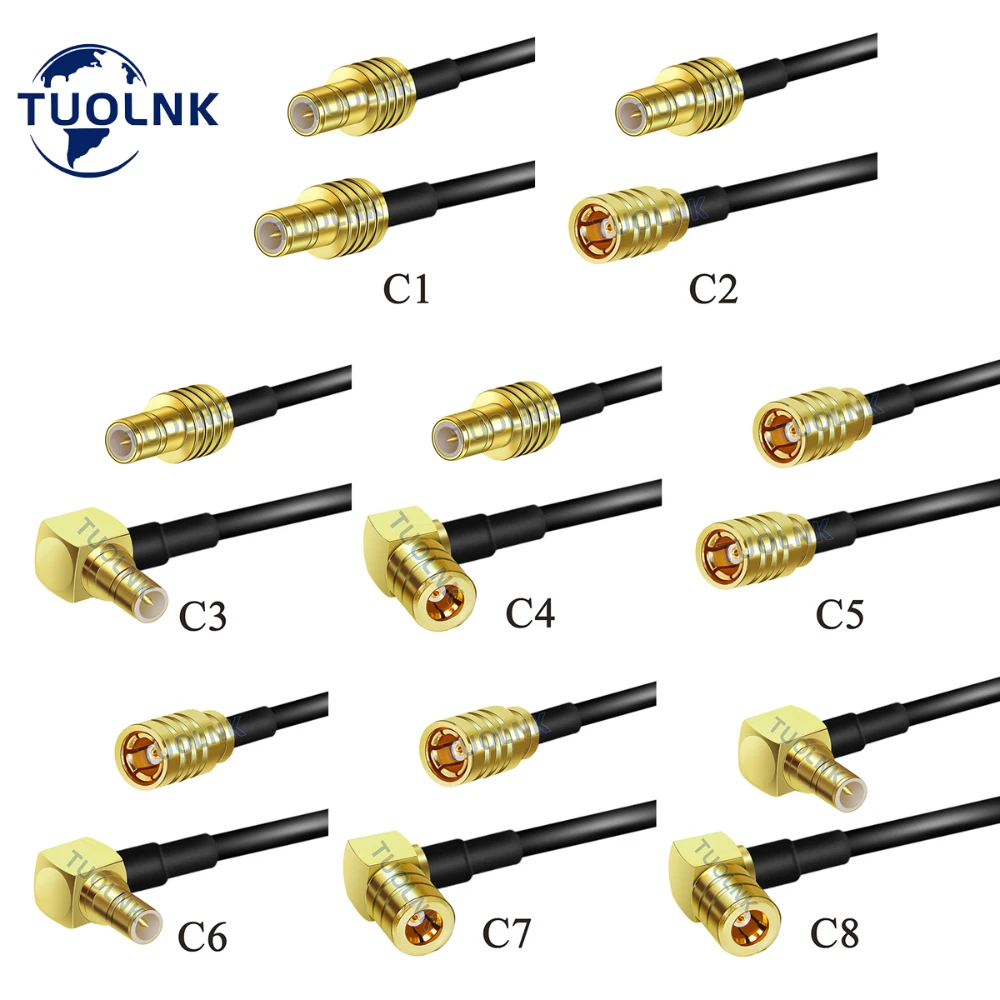 RG174 Coax Cable SMB Male to Female Right Angle Connector Cable for