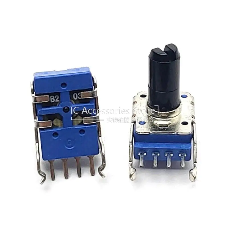 2PCS RK11 Type Horizontal 4 Pin Electronic Organ Volume Potentiometer B10K B20K B50K B100K B103 B203 B503 B104 Half Shaft 13MM