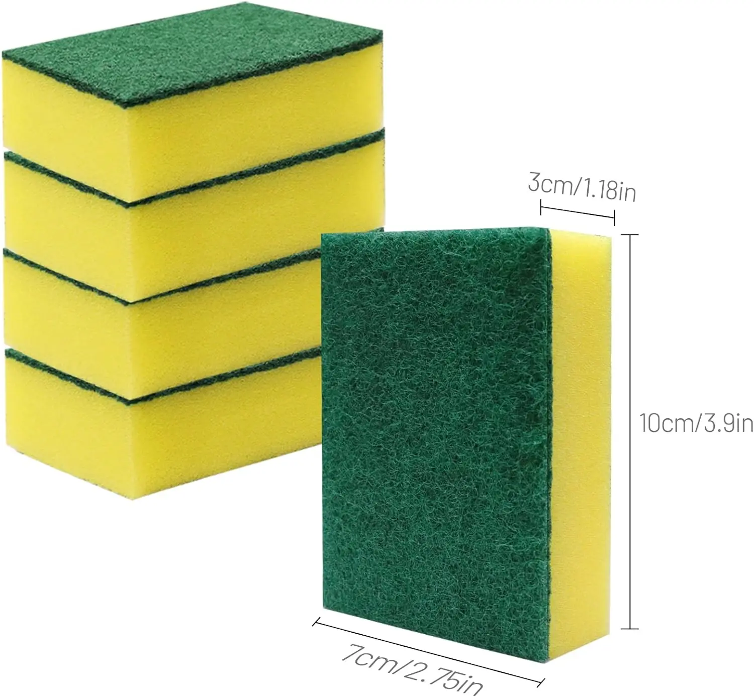 80/50pcs Highly Absorbent Cleaning Sponges Individually wrapped Pot Rust StainSponge Brush Kitchen House holdhotel apartment 4