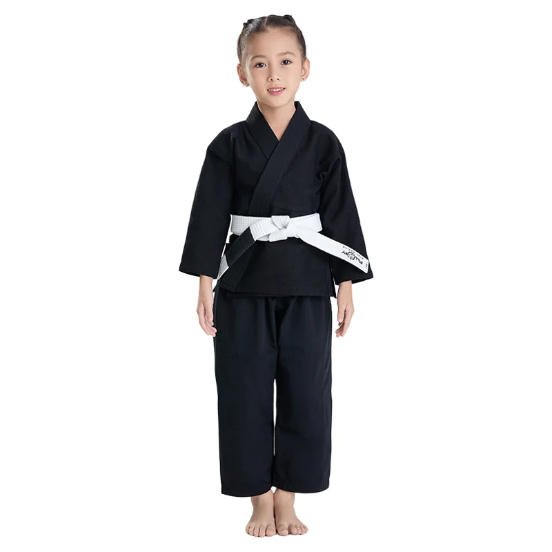 Kinder-Trainingsanzug für Brasilianisches Jiu-Jitsu BJJ und Judo ohne Gürtel, Standard-Profi-Uniform für Jungen und Mädchen – Detail 6