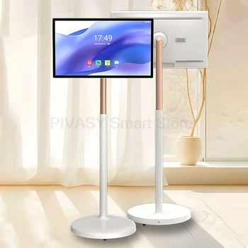 TV girevole con touch screen LCD da 21,5 pollici 4G + 64G Android 11 mobile per televisione portatile intelligente con supporto mobile 1