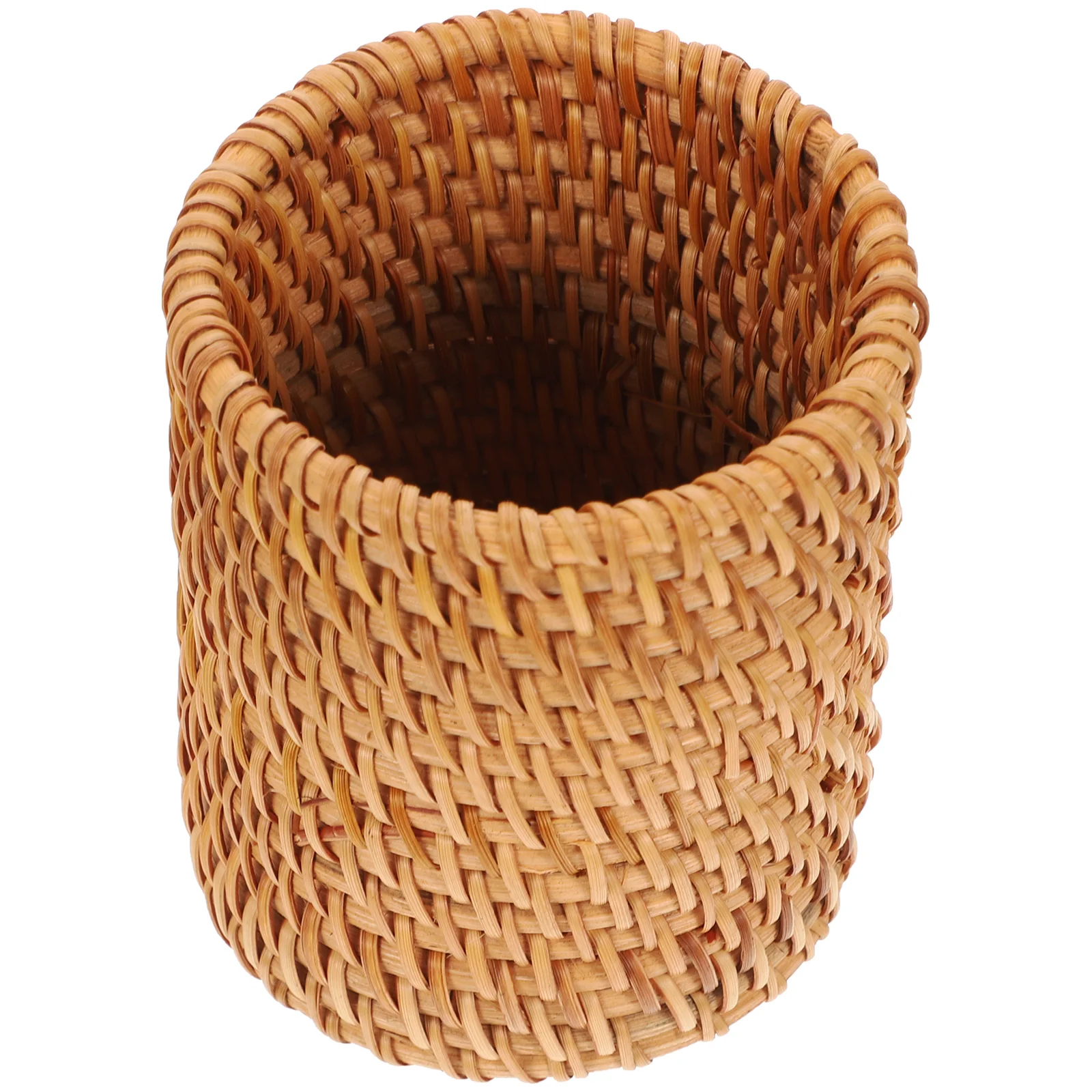 

Настольный органайзер для канцелярских принадлежностей, контейнер для ручек из ротанга, держатель для ручек в натуральном стиле, ведро, офисные принадлежности