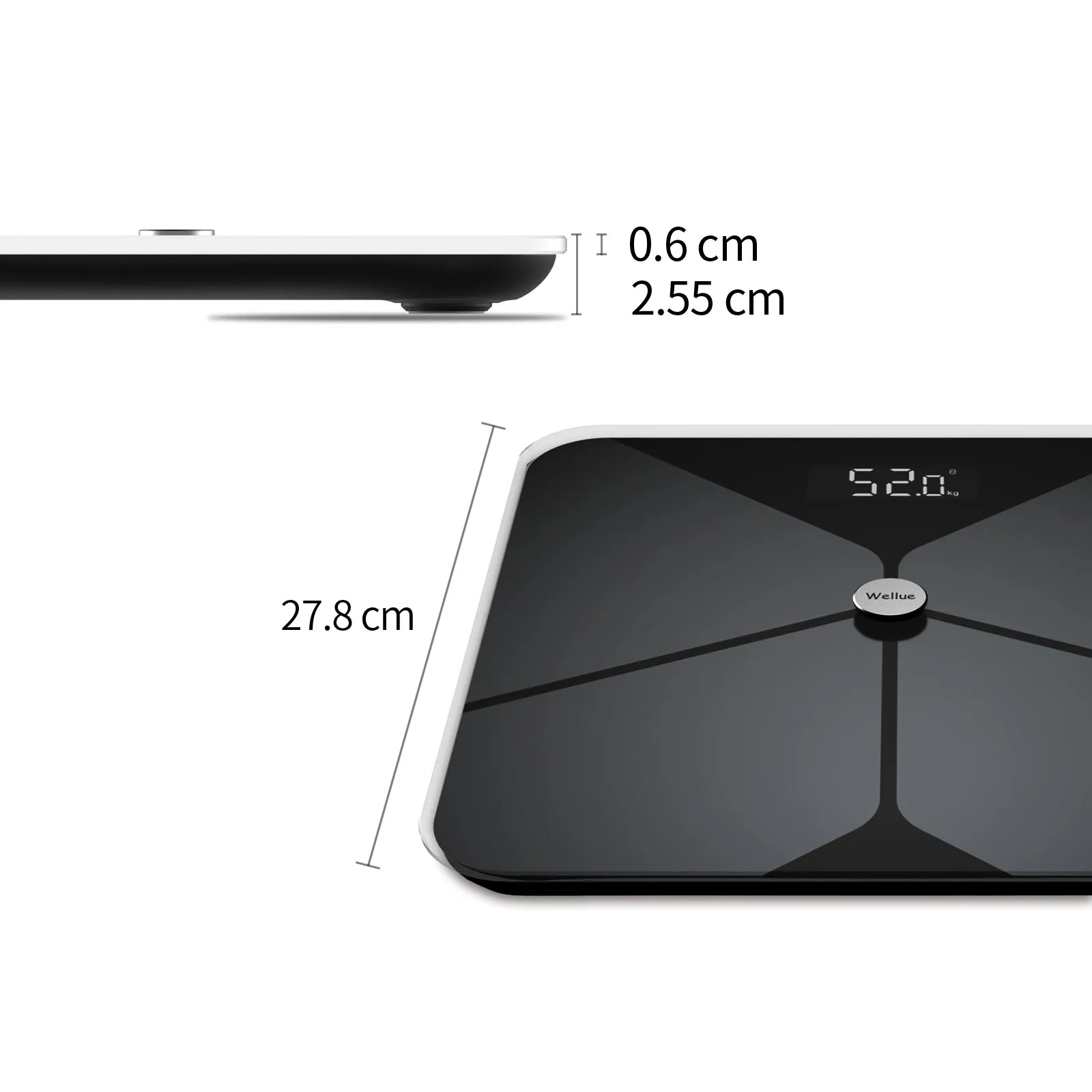Lepulse F5 Household BMI Smart Scale Athlete/baby Mode LED Display 13 Body Metrics Bluetooth Connect Free App Body Fat Scale