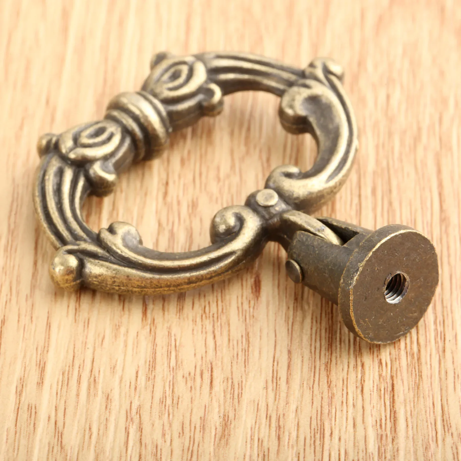 Furniture Handle 1Pc 47*42mm Antique Bronze Zinc Alloy Cabinet Knobs and Handles Kitchen Drawer Cupboard Door Ring Pulls Handle