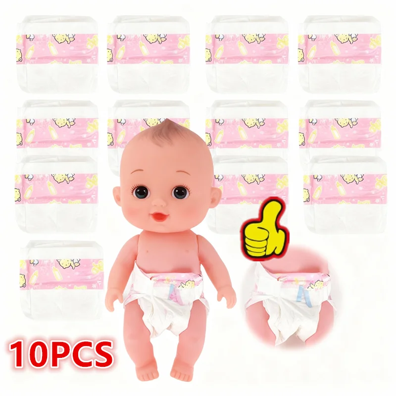 10pcs/Set Baby Dolls Diaper Pants Wear for 43cm New for Baby Dolls 17 Inch Bebe Doll Accessories Dollhouse Toys