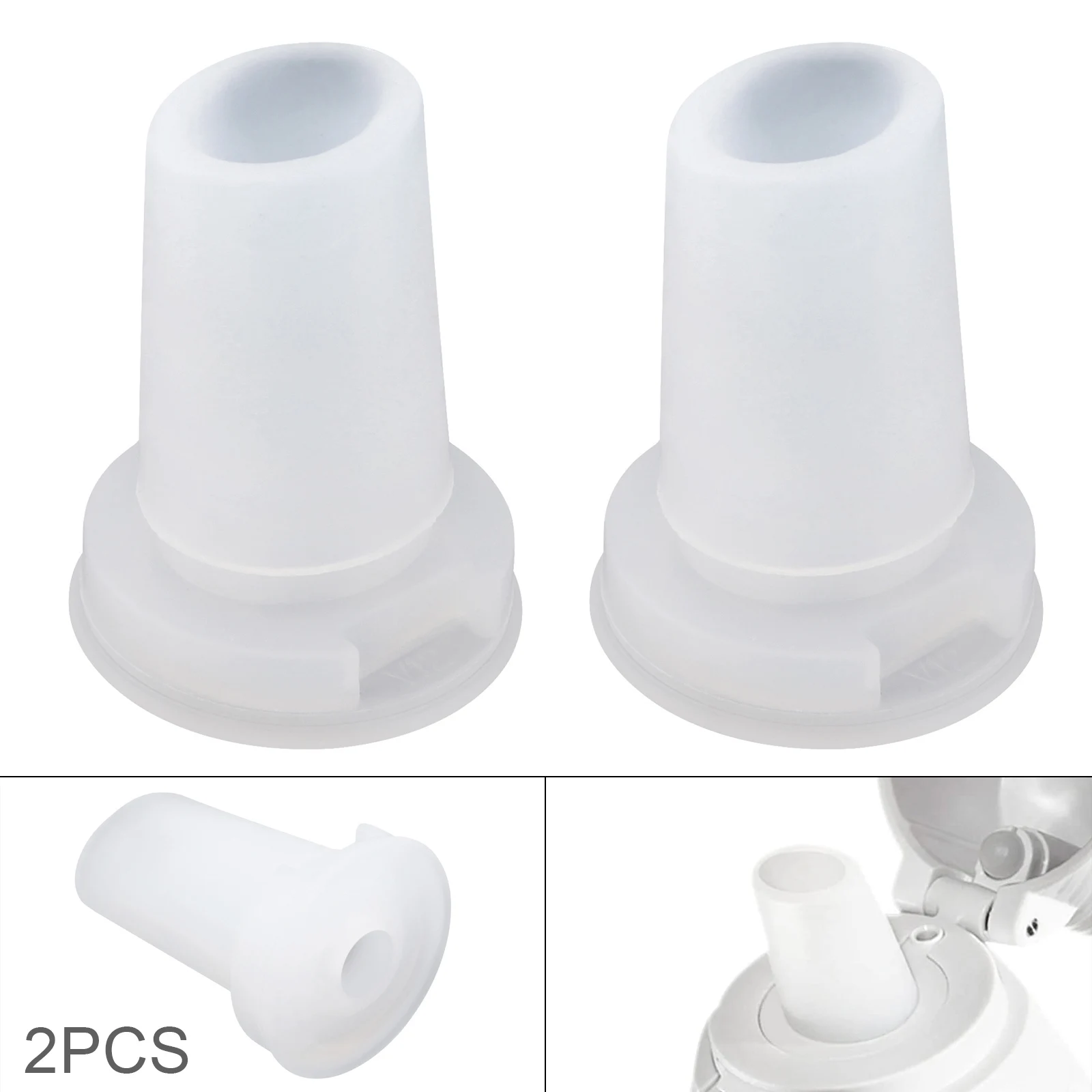 2pcsLeakproofWaterBottleMouthpieceSiliconeBiteValveMouthpiece